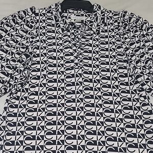 Calvin Klein Monogram Black and White Dress Size 10